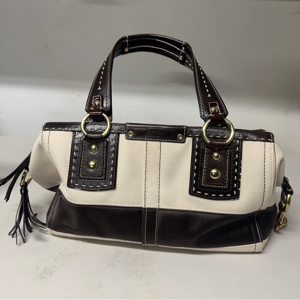 Coach Brown and Cream Women's Bag